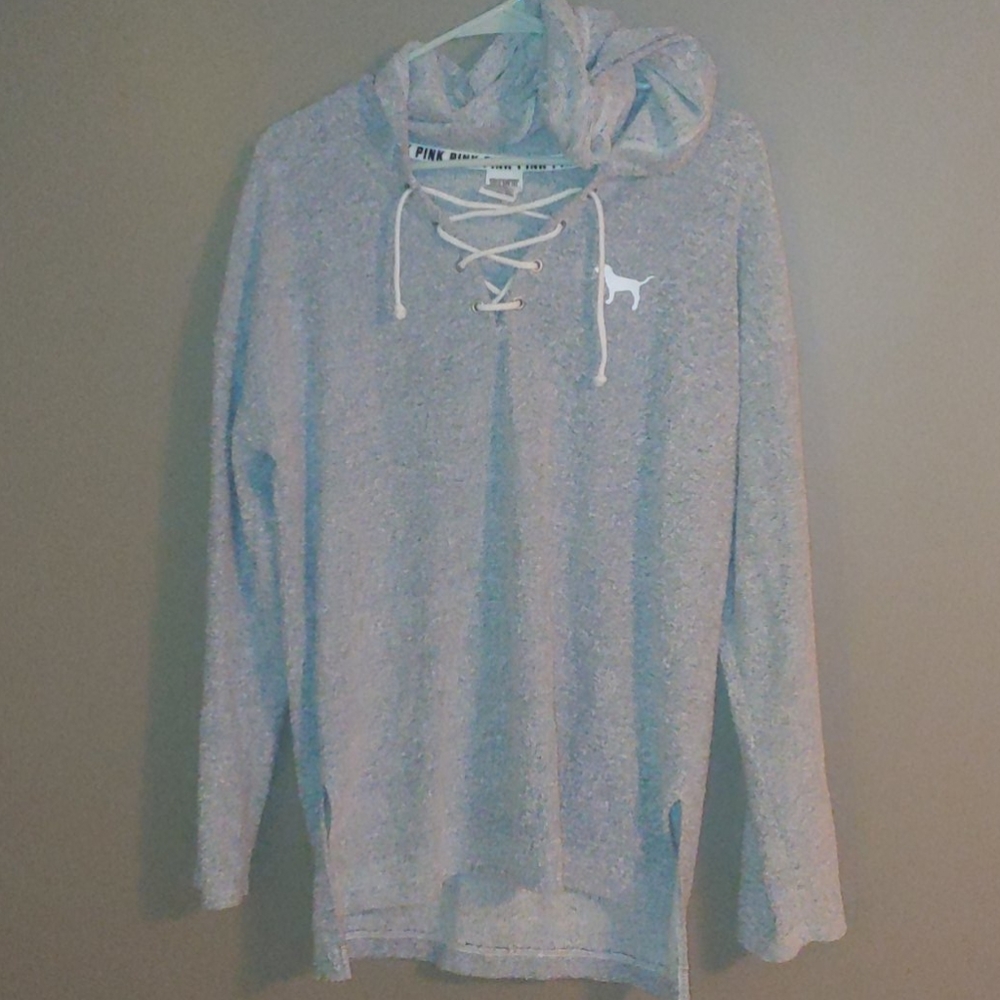 VS PINK SWEATSHIRT TIE UP